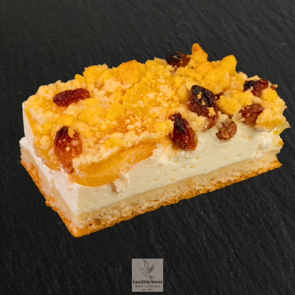 Quarkapfel mit Rosinenkuchen